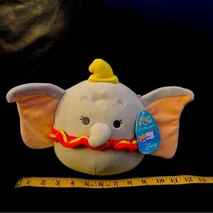 NEW SQUISHMALLOW 12" DISNEY DUMBO ELEPHANT PLUSH TOY KELLYTOY  W/ Tag Attached